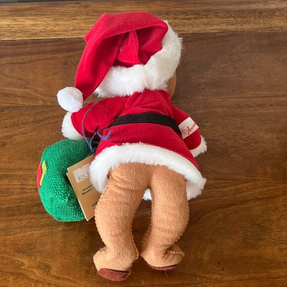 Annalee Mobilitee Dolls Santa Claus Stuffed Bear Doll Vintage 1989 Sack 8054 USA - Picture 6 of 12